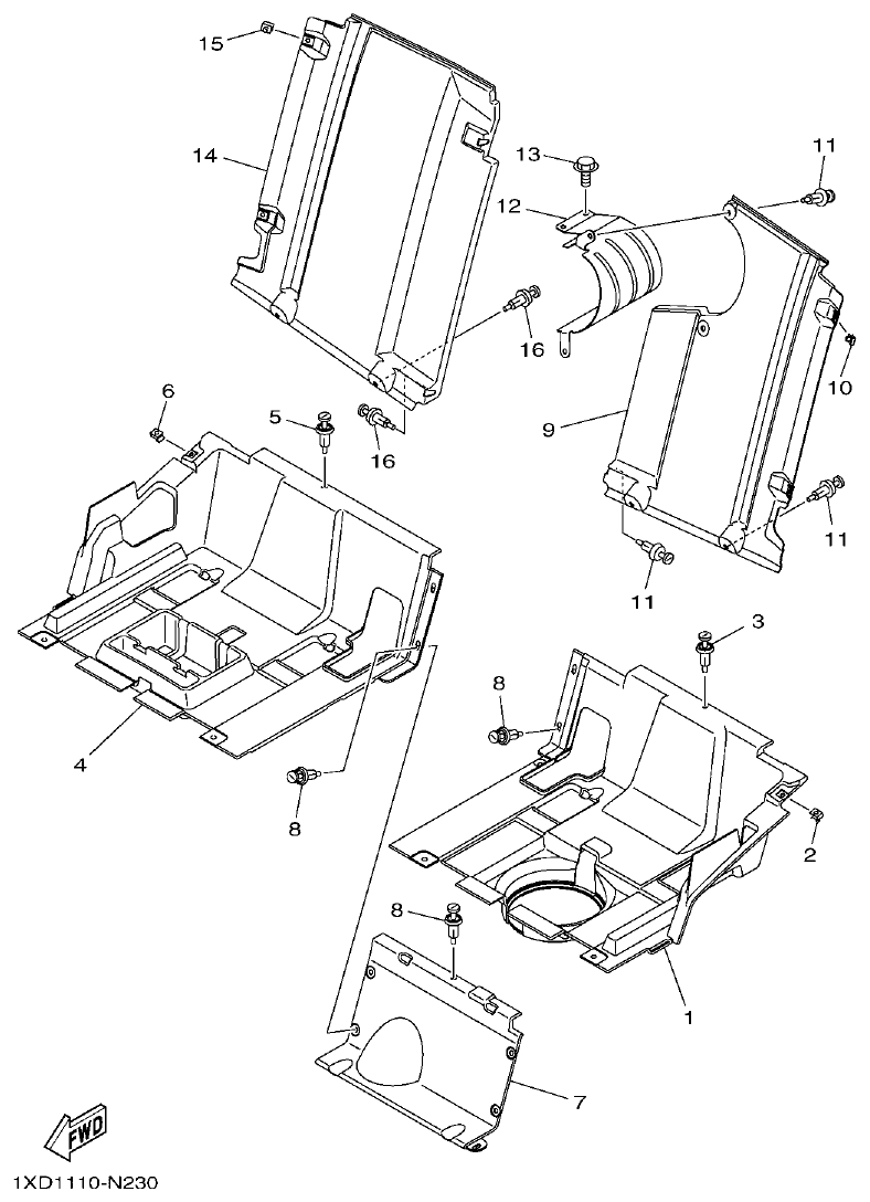Yamaha VIKING1XP9_2014 SIDE COVER 2 parts diagram